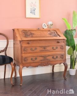 アンティーク家具 ビューロー 美しいフランスのデスク、アンティークのライティングビューロー