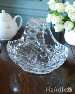 アンティーク雑貨 サラダボウル アンティーク アンティークガラスの雑貨、プレスドグラスのガラスバスケット