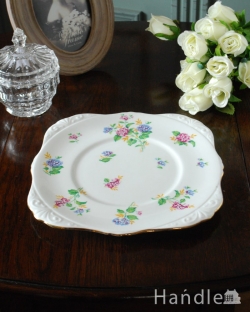 アンティーク雑貨 アンティーク食器 イギリスのアンティーク陶磁器、GENUINEのアンティークB＆Bプレート