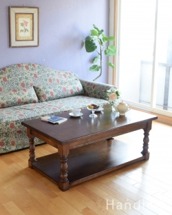 アンティーク家具 アンティークのテーブル アンティークのコーヒーテーブル、イギリスで見つけた大きなローテーブル