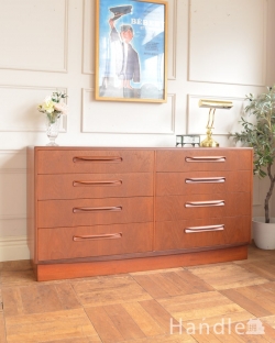 アンティーク家具 アンティークのチェスト G-planののビンテージチェスト、フレスコシリーズのドロワー