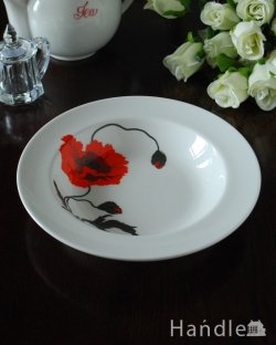 アンティーク雑貨 アンティーク食器 スージークーパー(Susie Cooper)のビンテージ食器、ウェッジウッドのコーンポピーのボウル