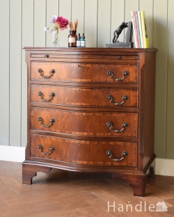 アンティーク家具 アンティークのチェスト アンティークのチェスト、杢目が美しいイギリスのタンス（ドロワー）
