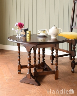 英国のアンティークテーブル、伸び縮みする伸長式のコーヒーテーブル
