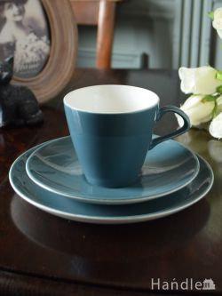 アンティーク雑貨 アンティーク食器 イギリスのアンティーク食器、Poole Pottery(プール・ポタリー)のTwintoneのトリオ