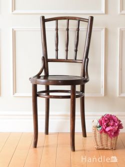 英国のおしゃれな椅子、バンブーデザインのアンティークベントウッドチェア