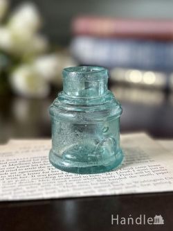 アンティーク雑貨 アンティークビン・香水瓶 アンティークガラスのおしゃれな雑貨、丸い形のヴィクトリアンインク瓶