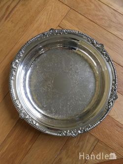 到着予定商品  アンティーク シルバートレイ　ラウンド