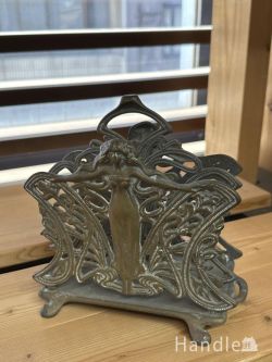 到着予定商品  アールヌーボーアンティーク ブラス レター ラック