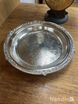 到着予定商品  アンティーク シルバートレイ　ラウンド
