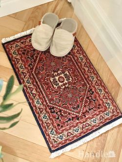 絨毯 ペルシャ絨毯 とってもおしゃれな玄関マット、ザンジャーンのペルシャ絨毯