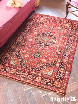 絨毯 ペルシャ絨毯 めずらしいバルーチのビンテージ絨毯、草木染のおしゃれなカーペット