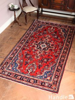 ハマダン（Hamedan）のオールドペルシャ絨毯、シンメトリーなデザインがおしゃれなカーペット(m-10492-z)