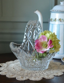 アンティーク雑貨 1940年代のアンティーク プレスドグラス