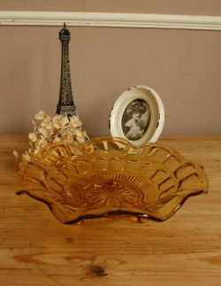 アンティーク雑貨 1940年代のアンティーク プレスドグラス