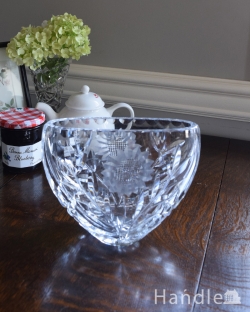 アンティーク雑貨 アンティーク花瓶 とってもお洒落な花器、アンティークプレスドグラスのガラスボウル
