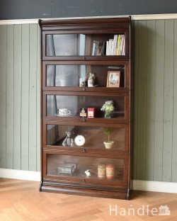 アンティーク家具 アンティークのキャビネット 重ねて積み上げるスタッキングブックケース、英国輸入のアンティークキャビネット