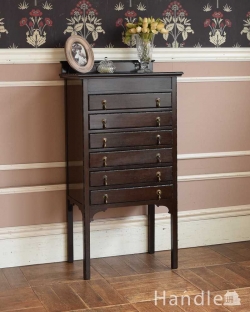 アンティーク家具 アンティークのチェスト アンティークの英国家具、マホガニー材のかっこいいチェスト