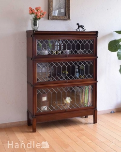 アンティーク家具 アンティークのキャビネット グローブ・ヴェルニッケ社のアンティーク家具、英国輸入のスタッキングブックケース（本棚）