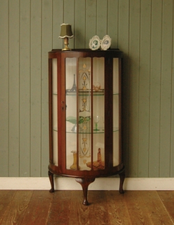 アンティーク家具 1930年代のアンティーク ガラス キャビネット