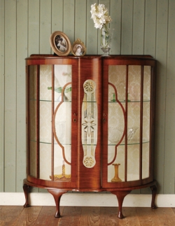 アンティーク家具  1930年代のアンティーク ガラス キャビネット