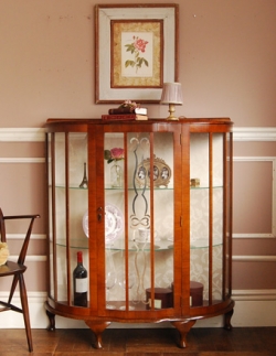 アンティーク家具  1940年代のアンティーク ガラスキャビネット
