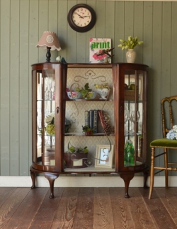 アンティーク家具 1940年代のアンティーク ガラスキャビネット