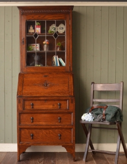 アンティーク家具 ビューロー 1940年代のアンティーク ビューローブックケース