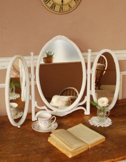 アンティーク雑貨  1930年代のアンティーク スタンドミラー（三面鏡）