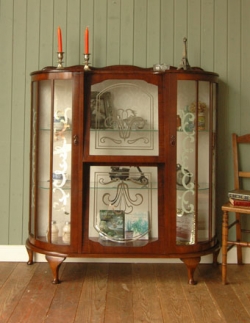 アンティーク家具  アンティーク ガラス キャビネット