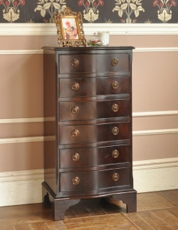 アンティーク家具 アンティークのチェスト 英国のアンティーク収納家具、6杯の引き出しの付いたマホガニー材のチェストオブドロワーズ