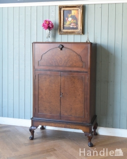 アンティーク家具 アンティークのキャビネット 開けてビックリ!美しすぎる魅惑のアンティークカクテルキャビネット