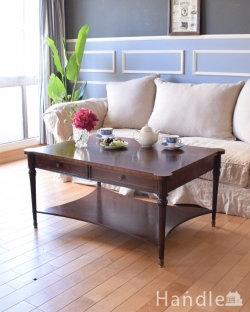 アンティーク家具 アンティークのテーブル 引き出し付きのコーヒーテーブル、キレイなアンティーク英国家具