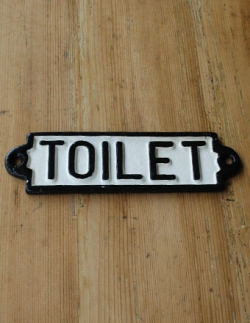 住宅用パーツ 洗面・トイレ イギリスアンティーク風 アイアン製のトイレットプレート