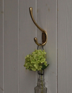 住宅用パーツ フック・フックボード 真鍮フック（ブラス）Ｌ　フレンチスタイル壁掛けフック