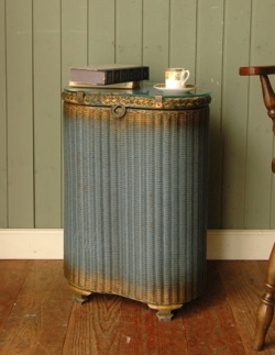 アンティーク家具 ブランケットボックス・収納ボックス アンティーク ロイドルームボックス（ブルー）