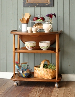 アンティーク家具 アンティークのワゴン・トローリー リビング、ダイニングで使えるヴィンテージ家具、便利なトロリー（ワゴン）