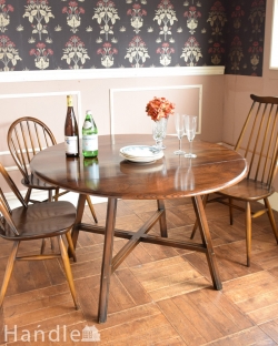 アンティーク家具 アンティークのテーブル 北欧の老舗メーカーアーコール社のダイニングテーブル、アンティークの伸張式家具