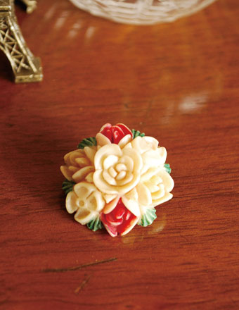 1940年代のアンティーク ブローチ（フラワー）(m-274-z)｜アンティーク雑貨