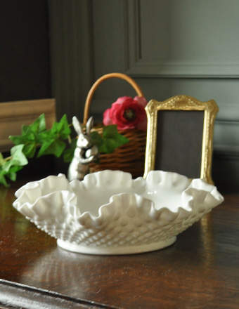 1940年代のアンティーク プレスドグラス  (m-603-z)