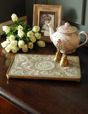 1940年代のアンティーク プチポワン トレイ(m-746-z)｜アンティーク雑貨