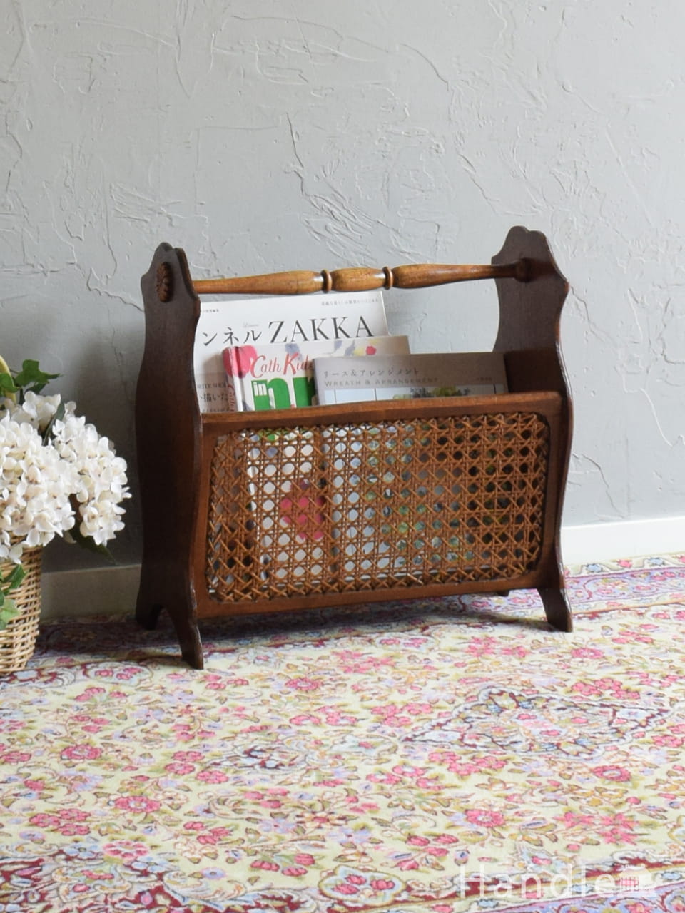 気軽に楽しめるアンティークの収納、フランスから届いたマガジンラック (j-3694-f)