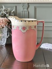 イギリスから届いたアールデコのDevon Ware、バラの花が描かれた美しいアンティークジャグ
