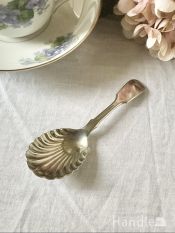 イギリスから届いた美しいアンティークのカトラリー、FATTORINI＆SONSのシェル形のキャディスプーン