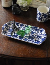 英国バーレイ社の食器、ブルーアーデンのサンドイッチトレイ