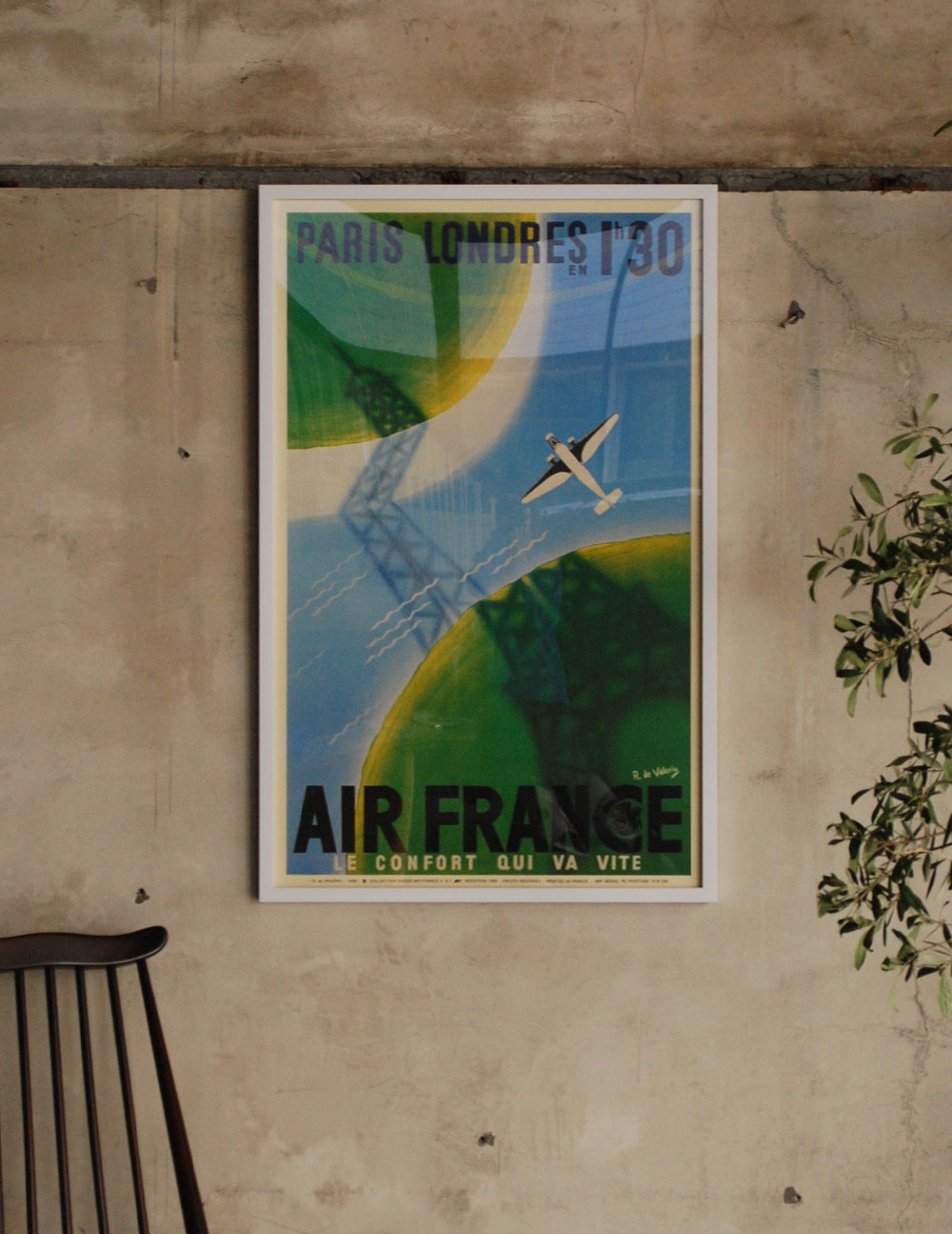 エールフランスのポスター アートフレーム （PARIS RONDRES）(n7-033)｜インテリア雑貨
