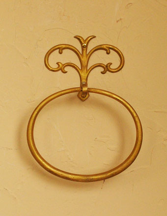 真鍮のタオルリング（ゴールド・ビス付き）タオルハンガー (sa-409)