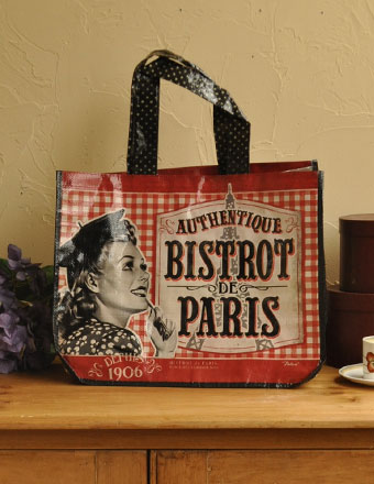 フレンチポップなショッピングバック（Bistrot de Paris） (n6-006)