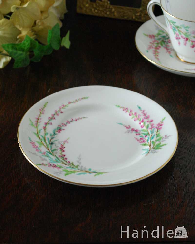 ヒースの花がデザインされたアンティークプレート（Bell Heather） (d-1563-z)