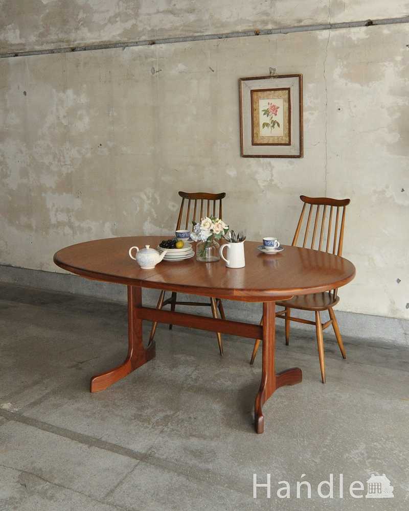 シンプルデザインの伸張式ダイニングテーブル、G-PLANのヴィンテージ家具 (k-1876-f)